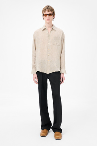 Above Shirt Pollen Dust Sparse Crepe Weave