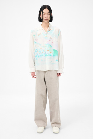 our legacy シャツ Our Legacy - Adorn Shirt Sea View Print Cotton Silk