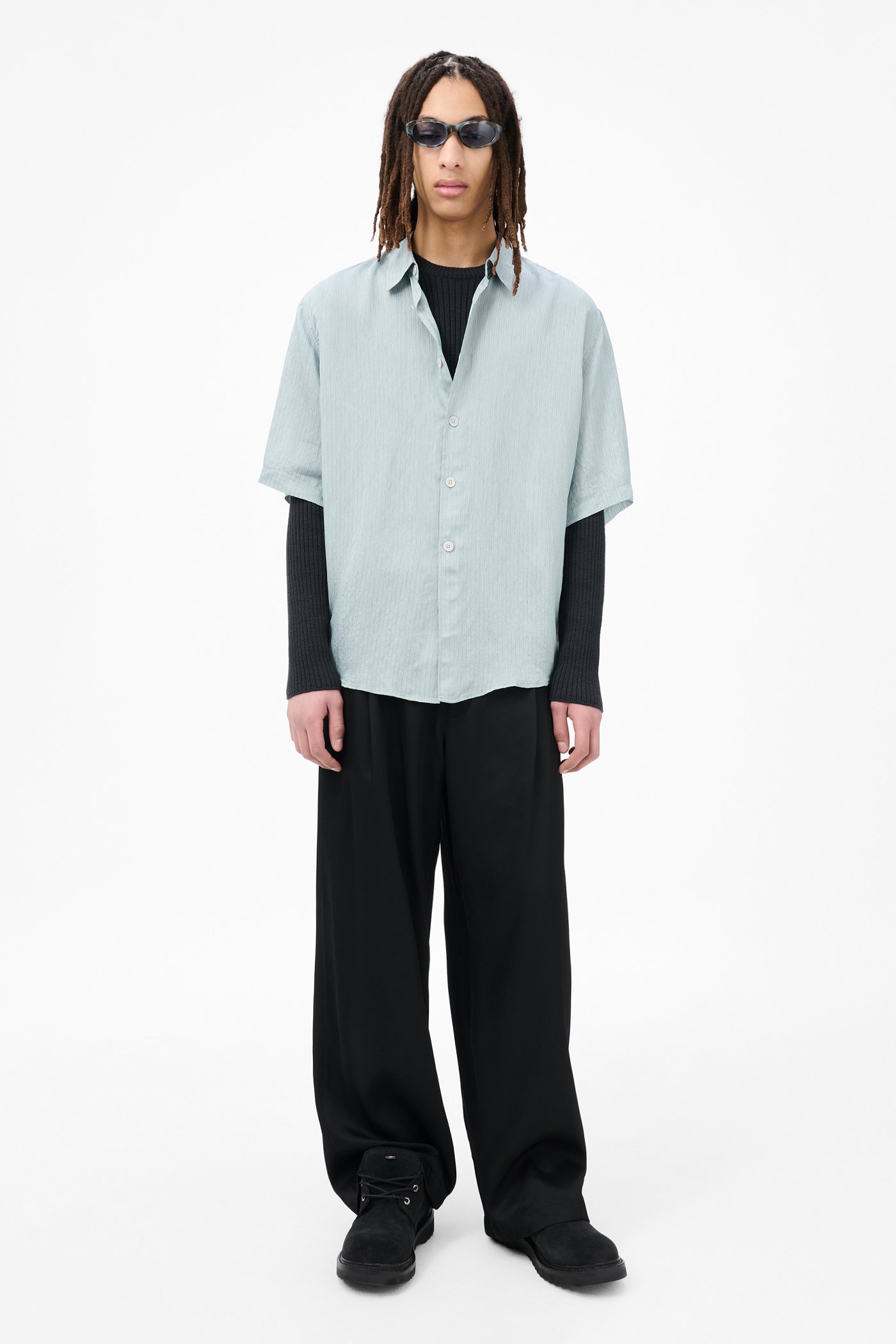 トップス OURLEGACY BEYOND SHIRT Our Legacy - Beyond Shirt Shortsleeve Geo Stripe Ceremonial