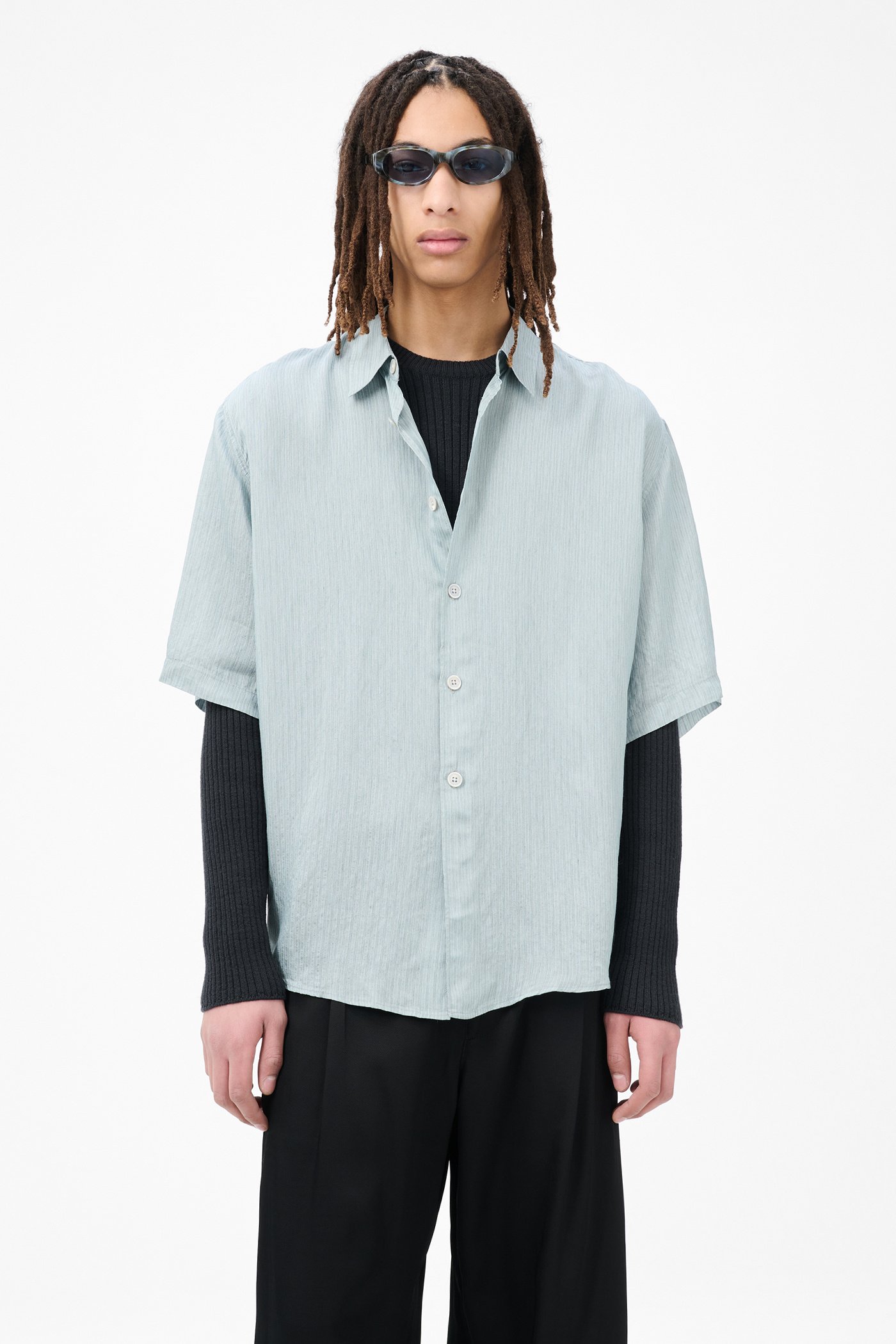 【OUR LEGACY】25SS BEYOND SHIRT 46 OUR LEGACY: Blue Beyond Shirt | SSENSE