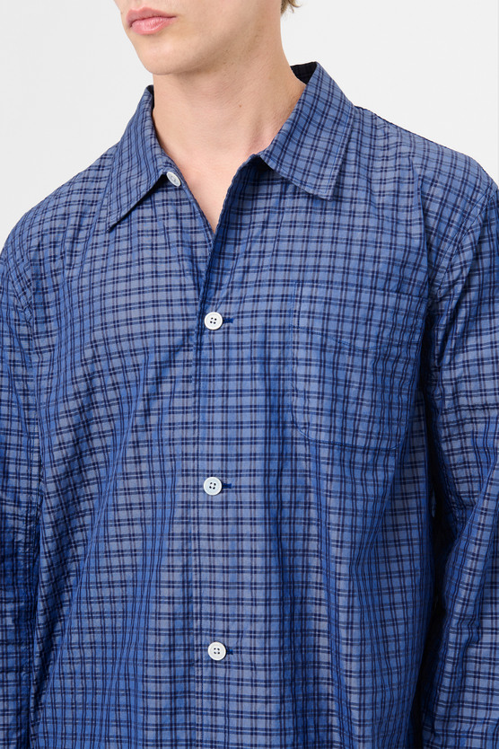 シャツ IONSEOUL check hood SHIRT BBU576 受注制【Nerd out XU】oversized hood check shirt (2color