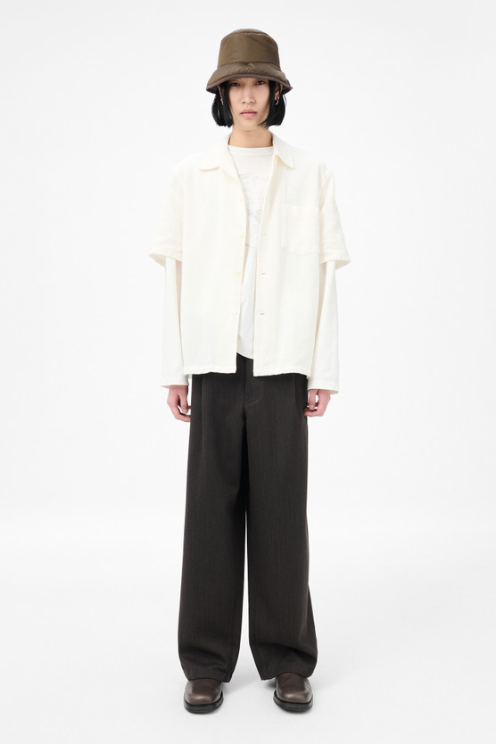 Our Legacy - Box Shirt Shortsleeve White Crochet Weave