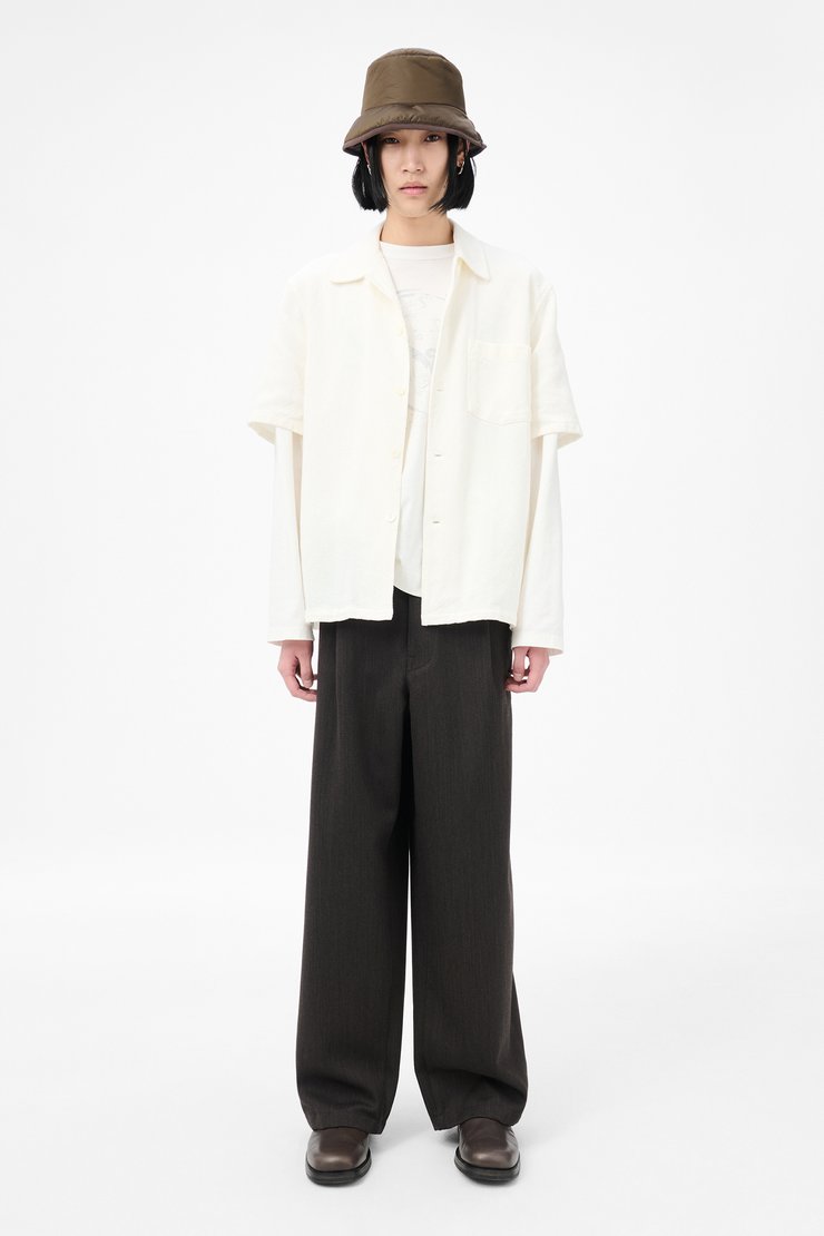 Our Legacy - Box Shirt Shortsleeve White Crochet Weave