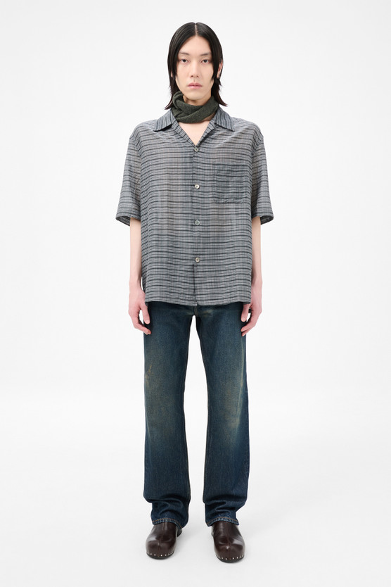 Our Legacy - Heusen Shirt Shortsleeve Picnic Check Cotton Silk
