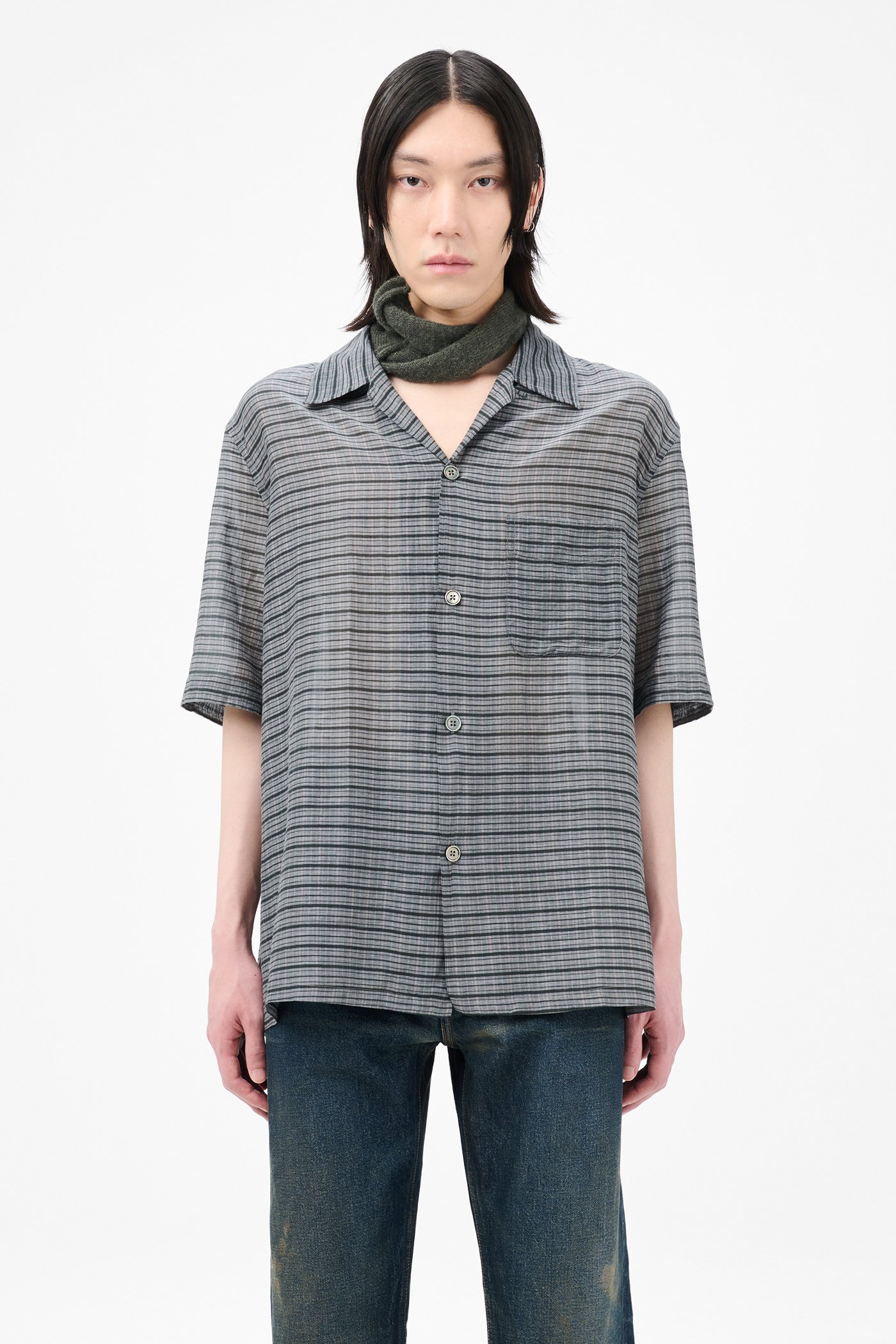 OUR LEGACY★HEUSEN SHIRT シャツ チェック柄 Our Legacy - Heusen Shirt Venice Check Almost Seersucker