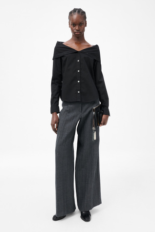 Kaonashi Shirt Black Satin