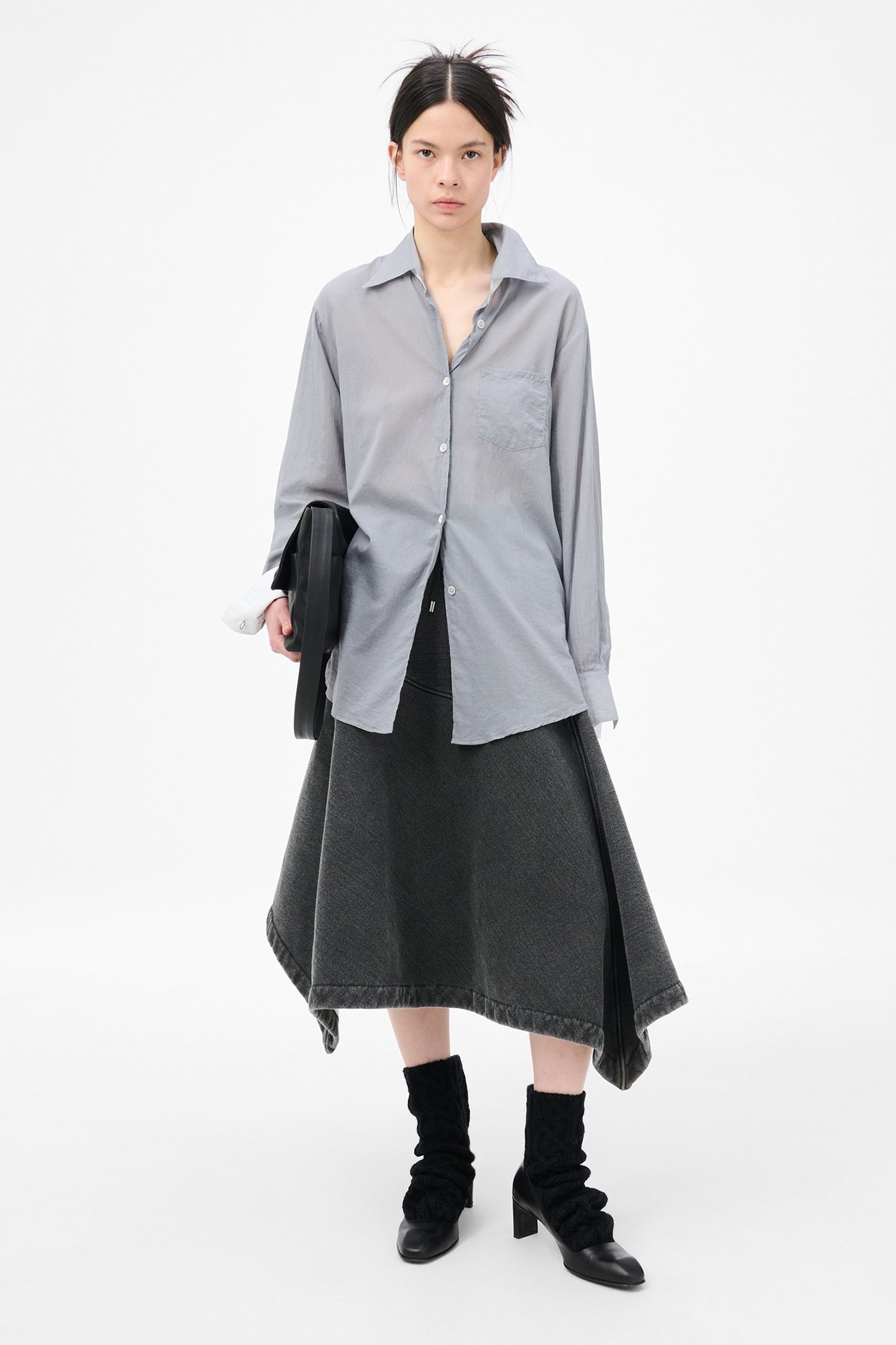 トップス OUR LEGACY 24FW SINCERE SHIRT SIZE 32 Our Legacy - Sincere Shirt French Black Liquid Poplin