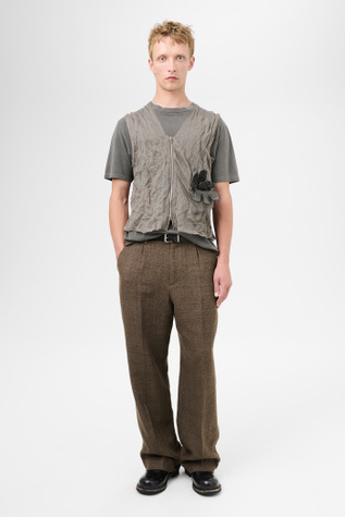 トップス OUR LEGACY DOUBLE LOCK VEST ASH GREY 46 Our Legacy - Double Lock Vest Grey Disintegration Check