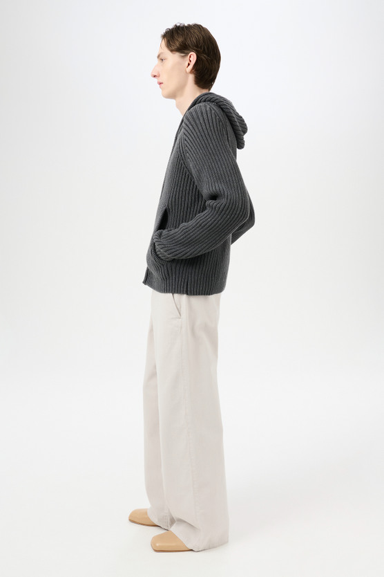 ★OUR LEGACY★ KNITTED HOOD ニット フード モール グレー Our Legacy - Level Hood Dark Grey Melange Dry Cotton