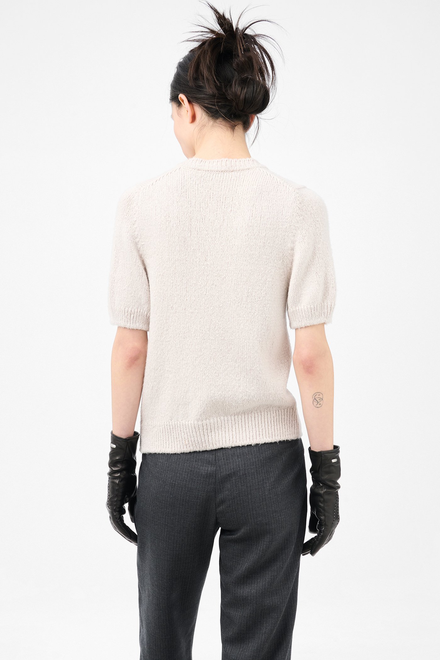 Our Legacy - Shrunken Cardigan Oyster Cherub Silk