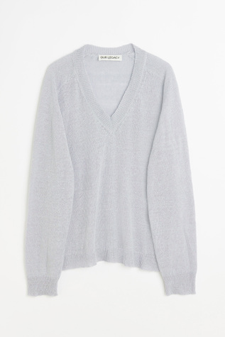 トップス OUR LEGACY 25SS RUE V-NECK 46 OUR LEGACY: Blue Rue V-Neck Sweater | SSENSE