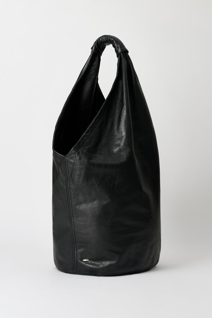 Our Legacy - Drip Bag Malleable Black Bull Hide