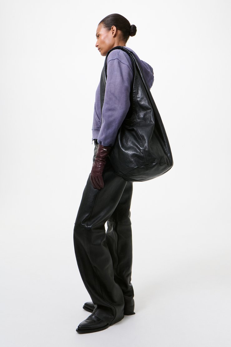 Our Legacy - Drip Bag Malleable Black Bull Hide