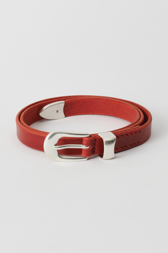 Our Legacy - 2 cm Belt Lipstick Red Leather