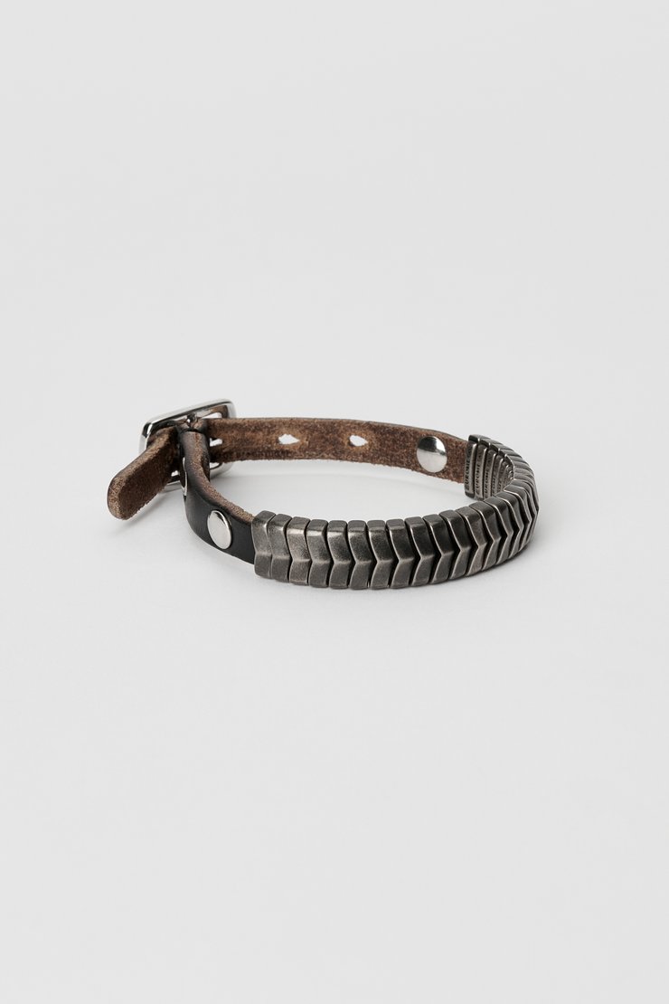 Our Legacy LEATHER WAVE BRACELET ボルドー Our Legacy - Wave Bracelet Burgundy Chromexcel Leather
