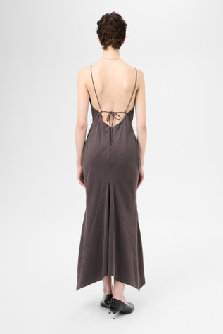 OUR LEGACY ナイアド チェック ノースリーブ ドレス 【関税込】 Our Legacy - Naiad Dress Chocolate Plum Rustic Lyocell