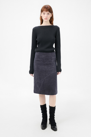 Sirocco Skirt Charcoal Bourdeaux Flow Weave