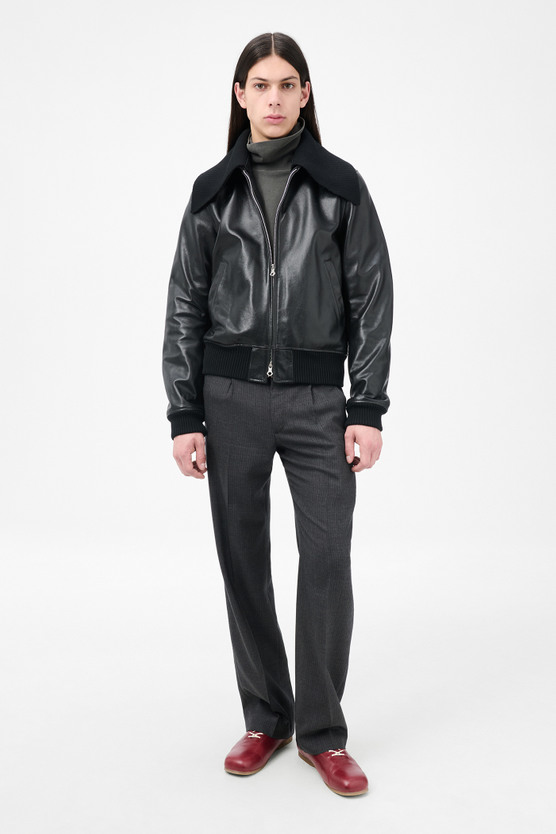 ジャケット・アウター our legacy PHAROS BOMBER 44 Our Legacy - Pharos Bomber Smoky Quartz Goat Skin