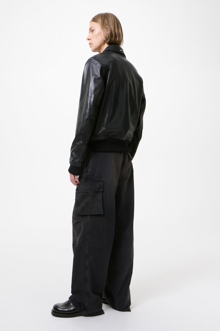 Our Legacy - Mini Jacket Top Dyed Black Leather