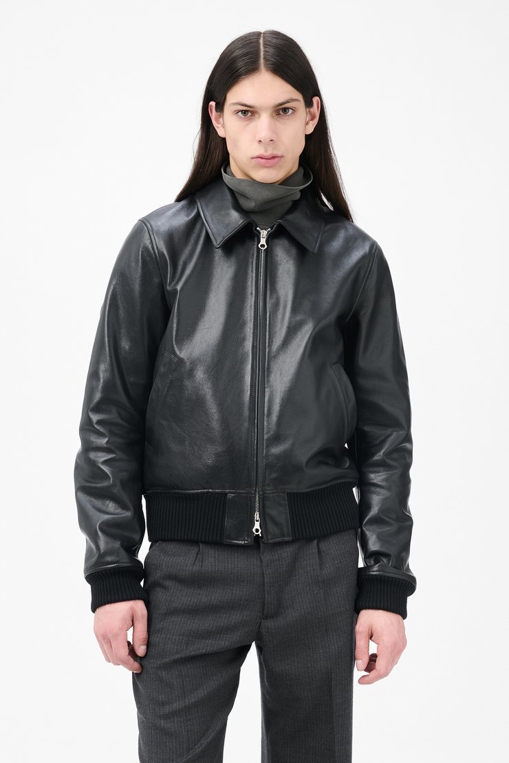 Our Legacy - Pharos Bomber Malleable Black Bull Hide
