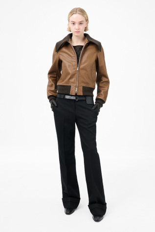 Radar Bomber Smoky Quartz Goat Skin