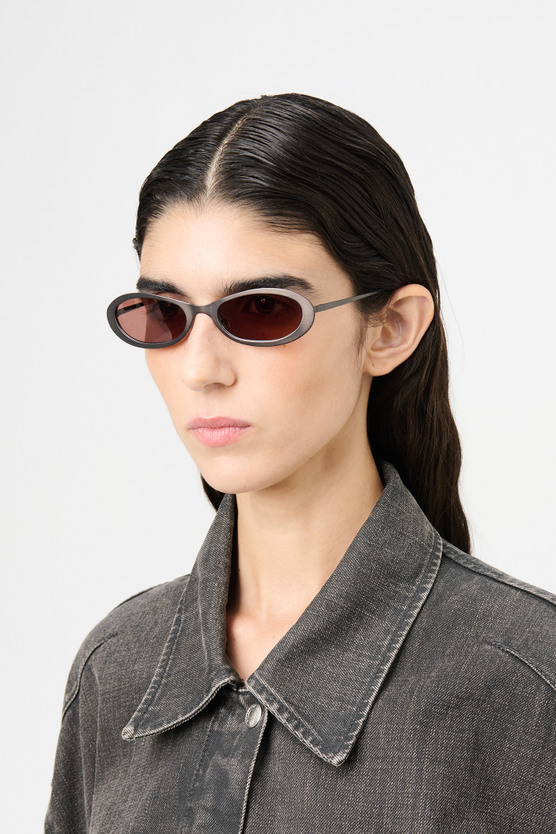 【マッド仕上げフレーム /2色】OUR LEGACY サングラス TAD Our Legacy - Tad Sunglasses Cyber Goth Black