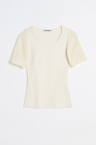 OUR LEGACY| (INVERSE ROUNDNECK SHORTSLEEVE Bone Tech Co Our Legacy - Inverse Roundneck Shortsleeve Bone Tech Cotton