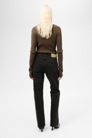 パンツ OUR LEGACY CAPRI CUT OVERDYED BLACK 48 Our Legacy - Capri Cut Overdyed Black Chain Twill