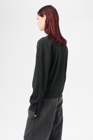 トップス BALLON SWEATSHIRT BLACK RIB BALLON SWEATSHIRT BLACK RIB