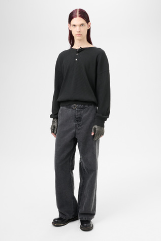 Ballon Sweatshirt Black Rib
