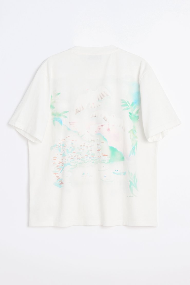 新作★【OUR LEGACY】ボックス Tシャツ カサ プリント ホワイト 新作☆【OUR LEGACY】ボックス Tシャツ カサ プリント ホワイト