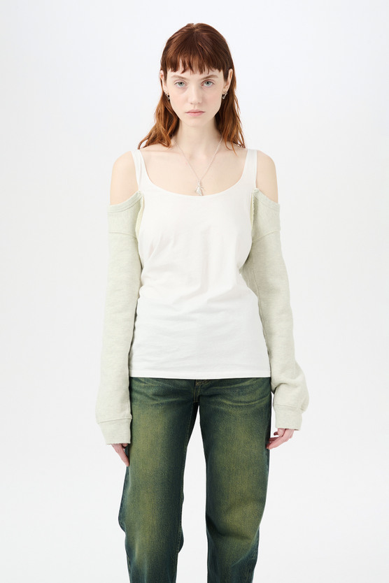 OUR LEGACY| (CARDIGAN TANK Yellow Tint Melange Fleece ( Our Legacy - Cardigan Tank Yellow Tint Melange Fleece