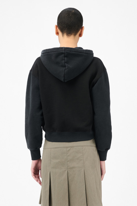 トップス OUR LEGACY Mischief Hoodie Our Legacy - Mischief Hood Pigment Black Hefty Fleece