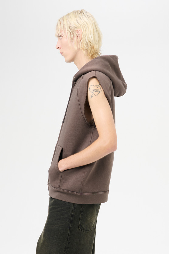 Our Legacy - Motor Hood Vest French Sun Fade Hefty Fleece