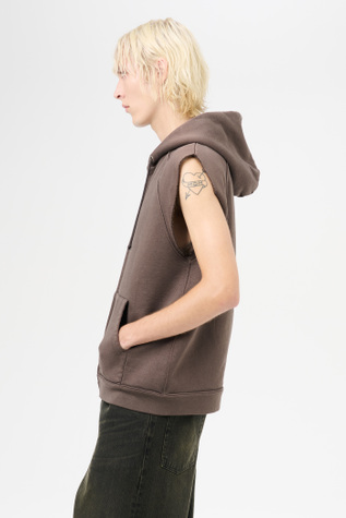 Our Legacy - Motor Hood Vest French Sun Fade Hefty Fleece