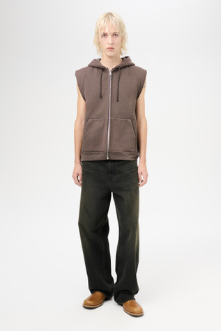 Motor Hood Vest French Sun Fade Hefty Fleece