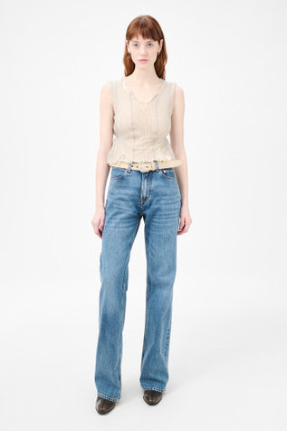 Ragged Vest Taupe Nylon Mesh