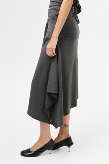 アワーレガシー SASH SKIRT アシンメトリースカート grey グレー Our Legacy - Sash Skirt Dark Grey Melange Jersey