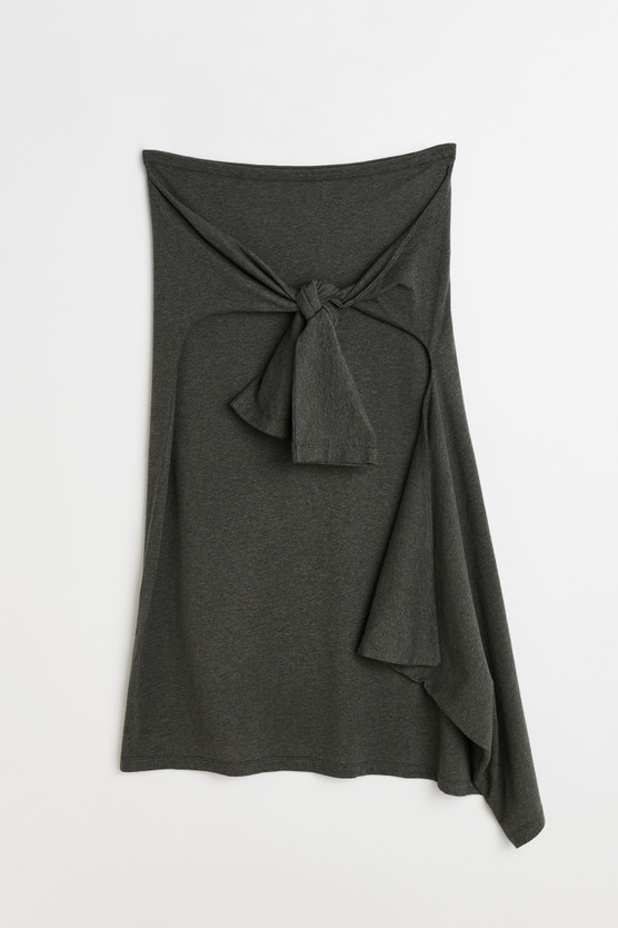 OUR LEGACY サッシュラッフミティスカト W2256SD GREY Our Legacy - Sash Skirt Dark Grey Melange Jersey