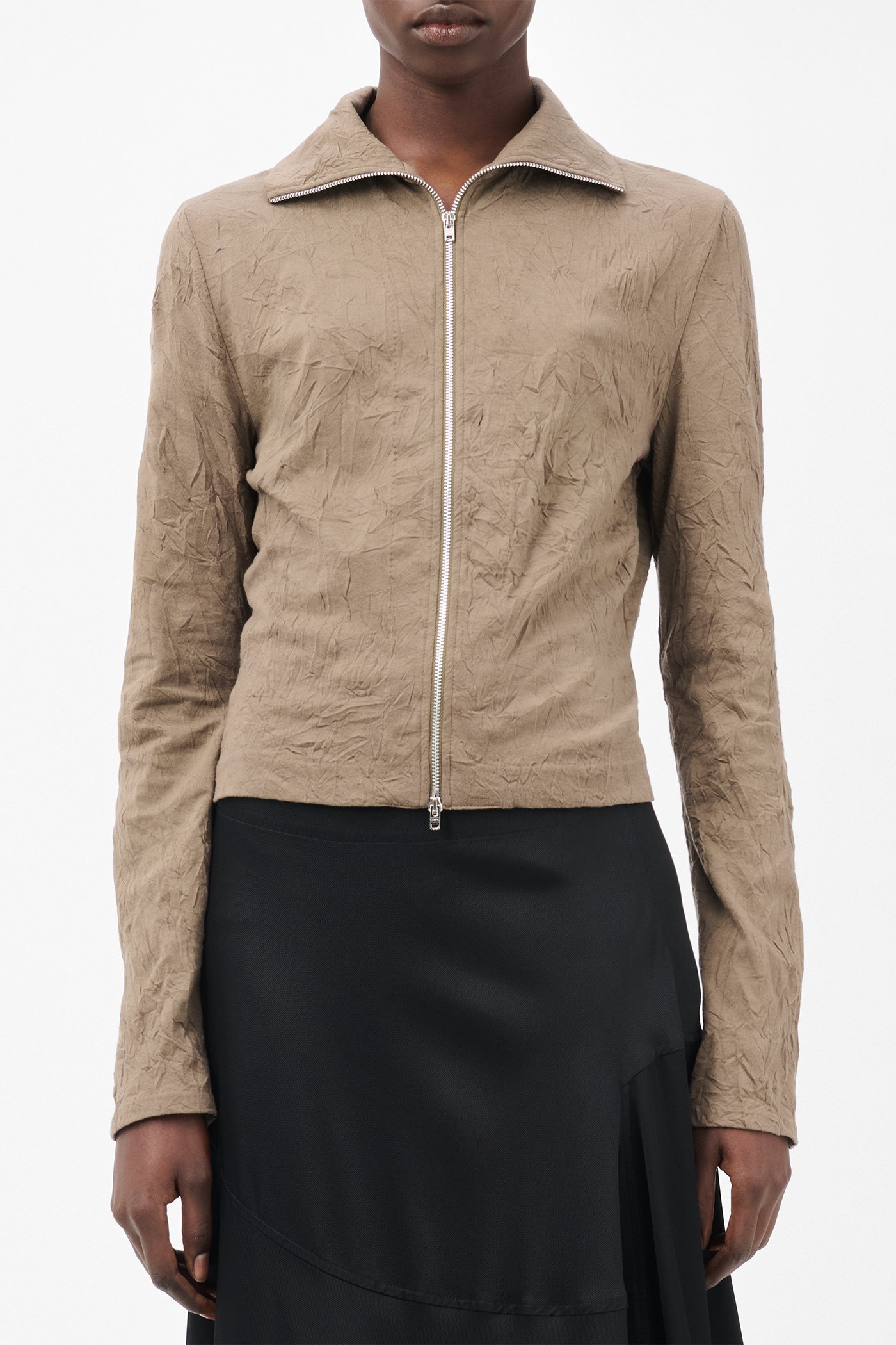 出品本日〆　our legacy slim zip long sleeve Our Legacy - Slim Zip Longsleeve Musk Dusk Rope Weave