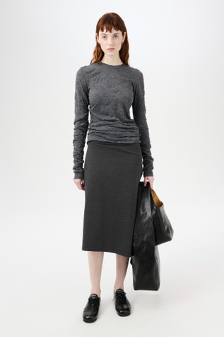 Strain Slim Longsleeve Anthracite Crinkle Gauze