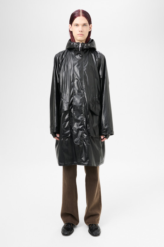 Our Legacy - Tempesta Parka Black Rich Pleather Cotton