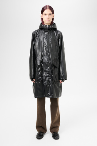 Tempesta Parka Black Rich Pleather Cotton