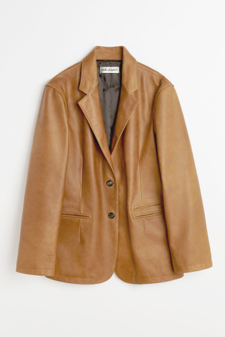 アウターその他 OUR LEGACY Woman Blazer Leather W2259OBS BURNT SUGA Our Legacy - Opening Blazer Burnt Sugar Leather