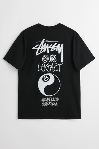 Ol 8 Ball Yin Yang Pig Dyed Tee Black