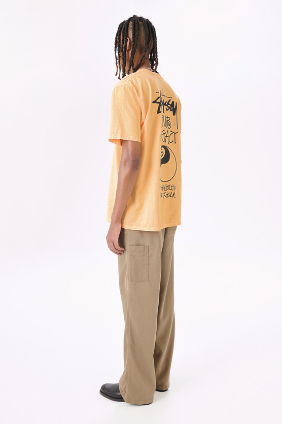 ★【Stussy x Our Legacy】★8 Ball Pigment Dyed YinYang TEE★ Our Legacy - OL 8 Ball Yin Yang Pig Dyed Tee Peach