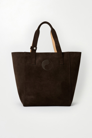 Work Tote Deep Brown Suede