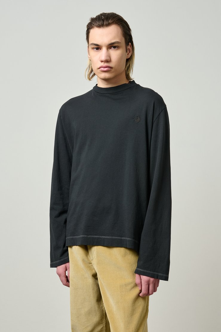 ★【OUR LEGACY】★LONGSLEEVE BLACK ABSTRACT EMBROIDER.Y★ Our Legacy - Box Longsleeve Black Abstract Embroidery