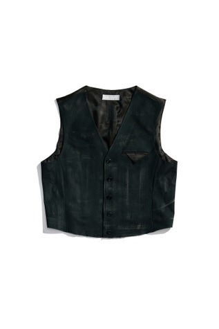 Cut Waistcoat Painted Sanded Black