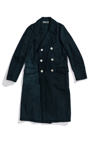 Biker Trench Overdyed Navy